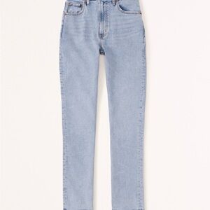 Abercrombie & Fitch- Curve Love Ultra High Rise 90s Slim Straight Jean